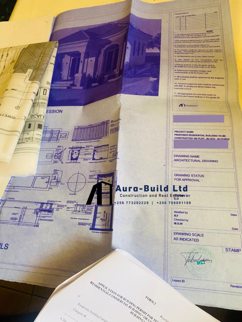 Approved architectural drawings for the Gombe residential project